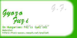 gyozo fuzi business card